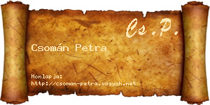 Csomán Petra névjegykártya
