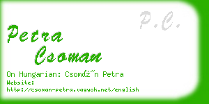 petra csoman business card